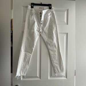 White cropped denim